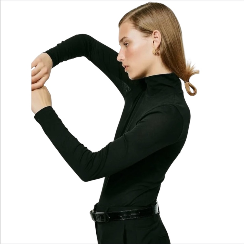J. Crew Black tissue turtleneck medium still in bag brand new